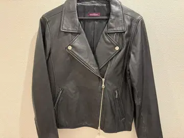 URBAN RESEARCH 블랙 라이더 자켓 양가죽