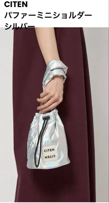 CITEN 퍼 미니 숄더 실버