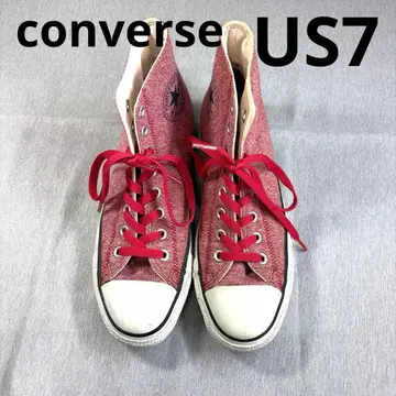 Converse 하이컷 스니커즈 레드 멜란지
