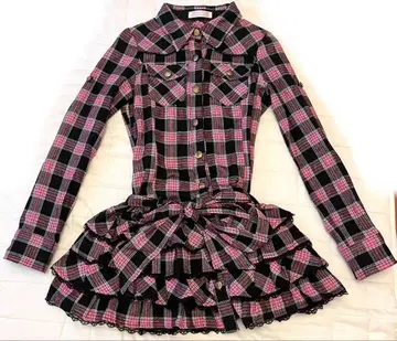 LIZLISA TRALALA 핑크 체크 원피스 히메갸루