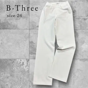 새상품급 비쓰리 B-Three 스트레치 스트레이트 팬츠 화이트 26 S
