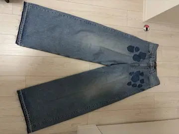 MASU 엠블럼 데님 배기 팬츠 46