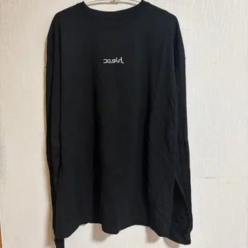 x-girl 블랙 로고 긴팔 T셔츠 사이즈 2