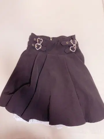 ROJITA 플레어 스커트 하트 버튼 지뢰계