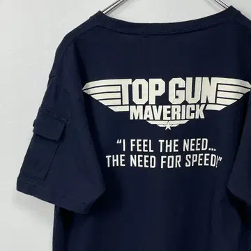 AVIREX TOPGUN 영화 탑건 마베릭 티셔츠 네이비 L