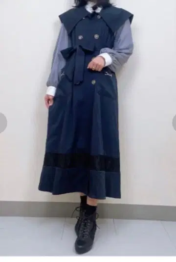 [ 새상품급 ] 엑시즈팜 axes femme 세일러 카라 원피스풍 베스트