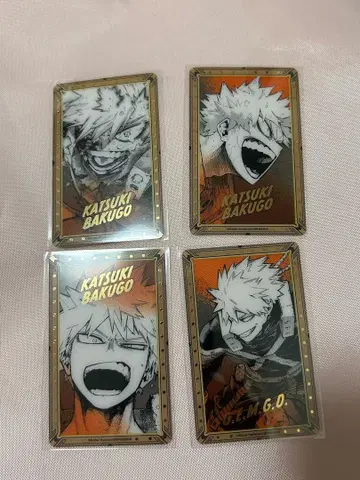 히로아카전 원화전 금박 클리어 카드 바쿠고 카츠키 4종 컴플리트