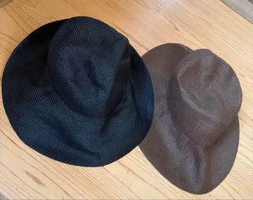 SNIDEL 스나이델 스트로우햇 밀짚모자 2세트 블랙 브라운