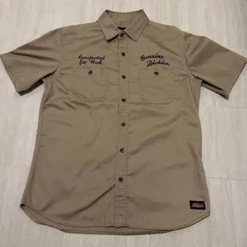 Dickies 반팔 워크 셔츠 M 사이즈 베이지