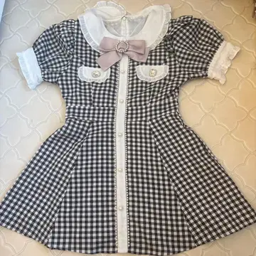 앙크루즈 Ank Rouge 깅엄 튜닉 체크 셋업