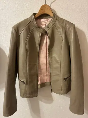 베이지 양가죽 자켓