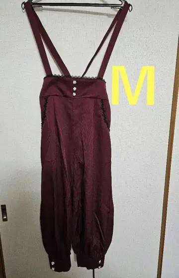 아베일 빨간색 서스펜더 팬츠 M Wonder Tea Party