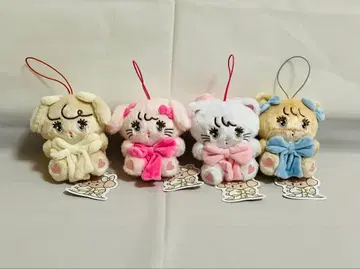 mikko charactors 안아주는 리본 마스코트 봉제 인형 4종