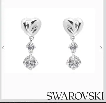 Swarovski Lifelong Heart 드롭 귀걸이 실버