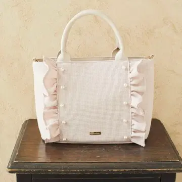 메종 드 플뢰르 2Way 프릴 토트 M 백 핑크