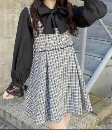 ROJITA 보타이 리본 트위드 원피스