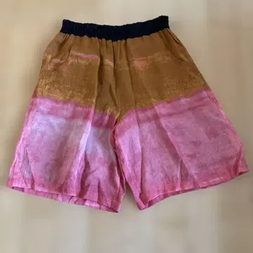 ZUCCA 브라운 핑크 그라데이션 와이드 팬츠 M