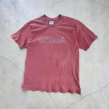 레어 캐나다제 미시건 MICHIGAN T셔츠 L 크림슨 계열