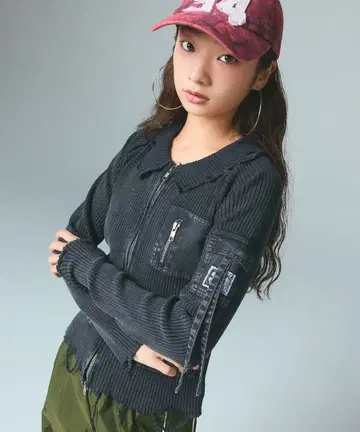 [ X-girl ] 엑스걸 집업 상의 긴팔 트레이닝복