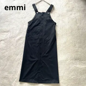 [새상품급] emmi 점퍼 스커트 살로펫 원피스 블랙