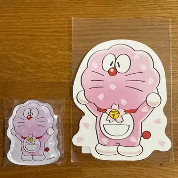 100% 도라에몽 & 프렌즈전 아크릴 마그넷 메시지 카드 벚꽃 도라에몽