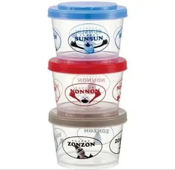 순순 타퍼 3세트 스케이터 조인트식 얇은 저장 용기 240ml