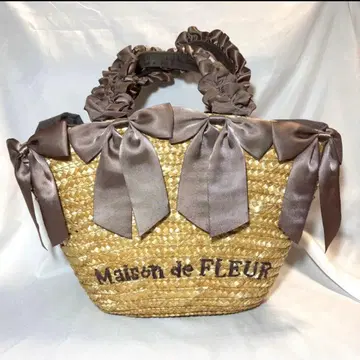 Maison de FLEUR 메종 드 플뢰르 바스켓백 프릴 리본