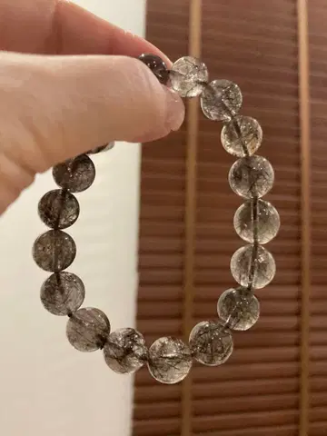 처분 가격! 정원 블랙 루틸 쿼츠 11mm, 안지름 17cm