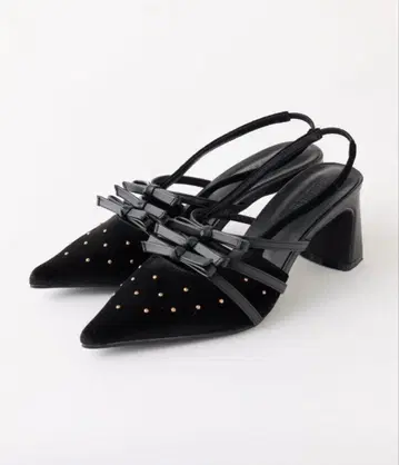 nice claup 리본 포함 포인티드 스트랩 슈즈 L