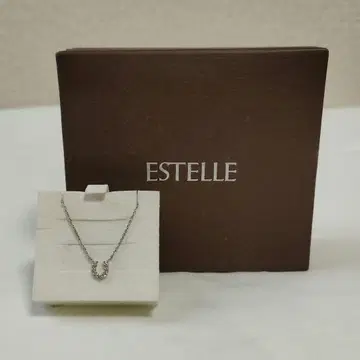 에스테르 K10 말발굽 다이아 목걸이 WG 말발굽