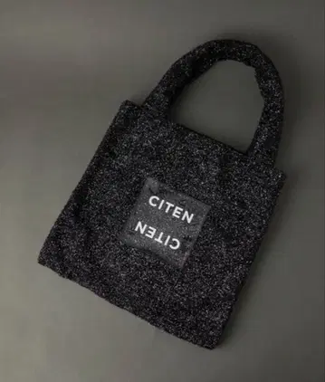 CITEN 키라키라 클리어 로고 토트백 블랙