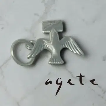 agete 아가트 실버 목걸이 참 레터버드