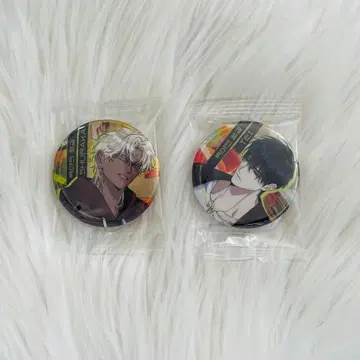 한국 BL BOMTOON 백야의 꽃길 캔뱃지 캔버 2점