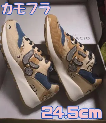 [ 산가쵸 뉴즈 ] 카모플라주 스니커즈 24.5cm 미사용 새상품 귀여운