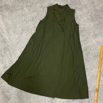 mizuiroind 미즈이로 인드 밀리터리 슬리브리스 롱베스트 카키