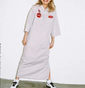 엑스걸 여성용 셔츠 원피스 X-girl 사이즈 2 M