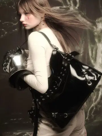 ECODAY 벨트 디자인 숄더백 블랙