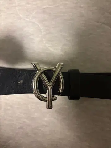 OY 블랙 가죽 벨트