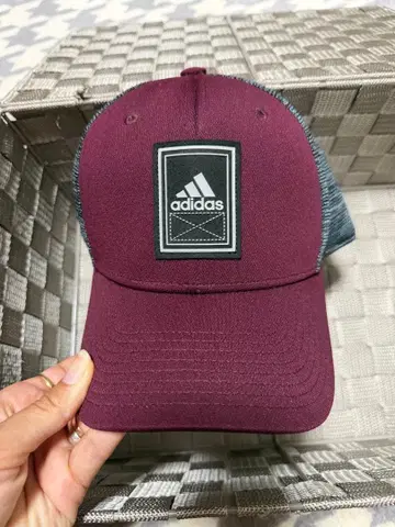 adidas 버건디 그레이 캡