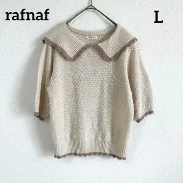 rafnaf 카라 컬러 니트탑 세일러 카라 크로셰