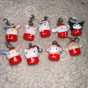 산리오 딸기 메지루시 액세서리 키티 우사하나 시나몬