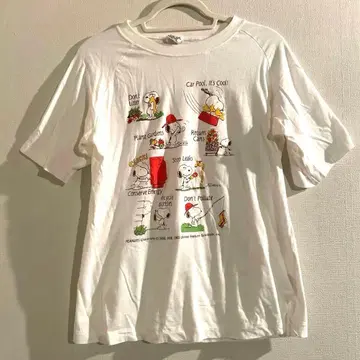 피넛 90s 일본제 SNOOPY 반팔 T셔츠 PEANUTS 구제 의류