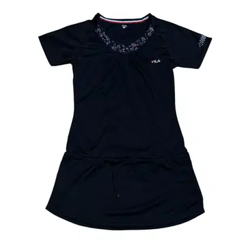 여성용 FILA 휠라 스포츠웨어 골프웨어 반팔 블랙 M