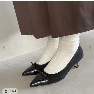 LE TALON 5cm 포인트 마블 리본 펌프스