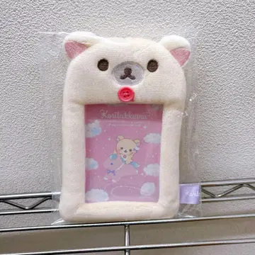 리락쿠마 코리락쿠마 폭신폭신 사진 키링 하늘의 빙글빙글 솜사탕