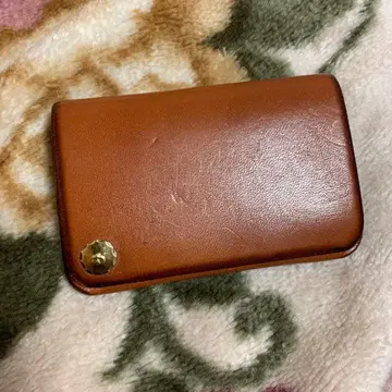 goro's (고로즈) 전금 메탈 부착 명함지갑 카드 케이스 홍차