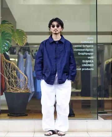 graphpaper 밀리터리 팬츠 화이트