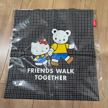 familiar 헬로키티 토트백 블랙 체크 무늬 블랙