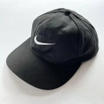 90s NIKE 스우시 스냅백 캡 블랙 빈티지