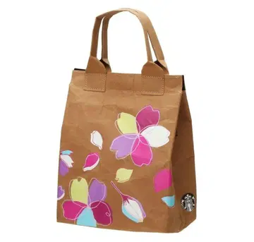 스타벅스 SAKURA2024 보냉 크라프트 페이퍼 쇼핑백 S